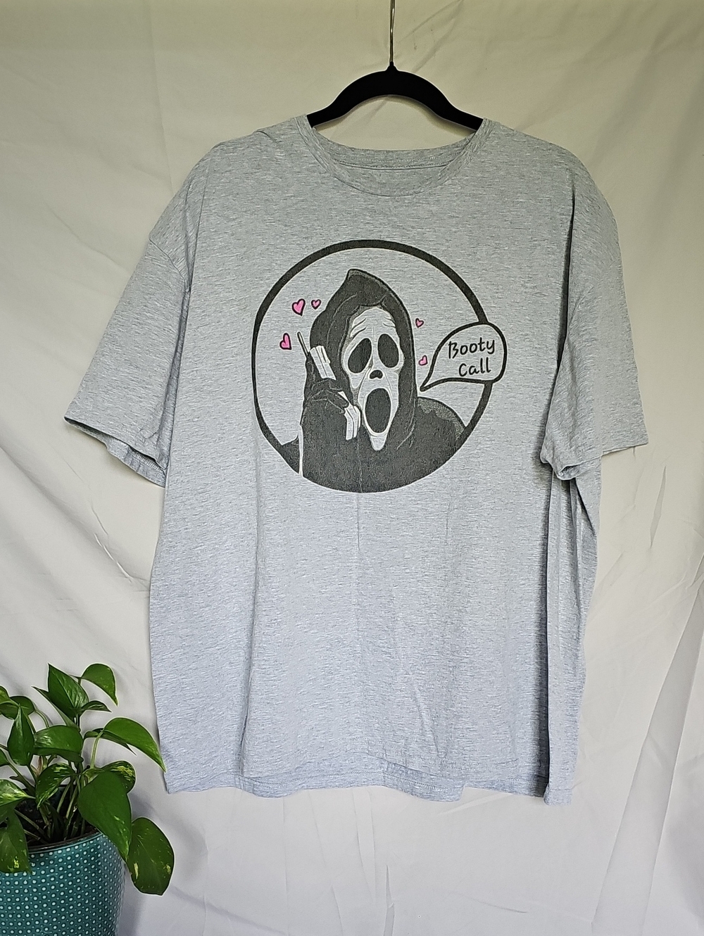 Men's Light Gray 'Booty Call' Graphic Short Sleeve Tee